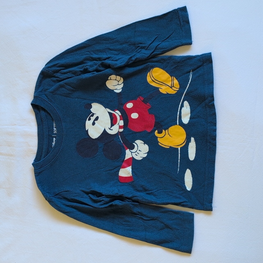 disney jumping beans cotton mickey mouse winter graphic long sleeve shirt 3T boy